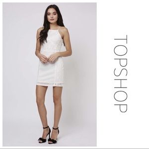 Topshop Strappy Floral Lace Bodycon Dress